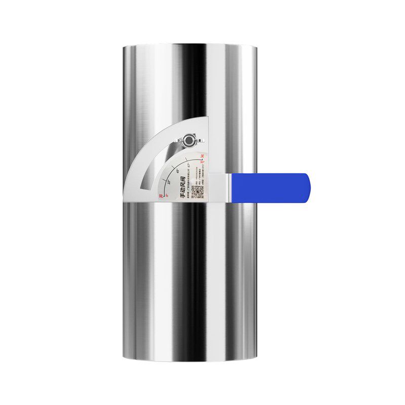 304不锈钢风量调节阀无缝管手动风管阀门止回开关风阀圆形蝶阀