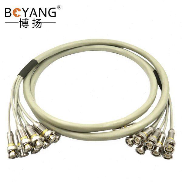 博扬 2M跳线BNC-BNC 2M兆E1接头成品跳线syv75-2-1同轴电缆DDF2米