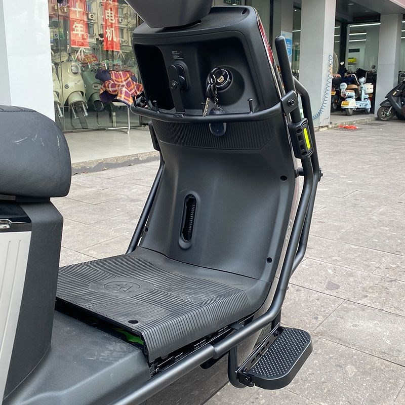 适配爱玛启航AB61护杠引擎MAX启航前后保险杠加厚尾架货架改装件