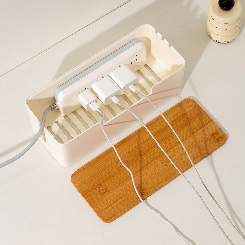插线板电线收纳盒数据线充电线整理插座插排电源排插理线集线神器