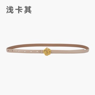 2023新款牛皮女款真皮腰带休闲裤牛仔裤简约百搭女士皮带