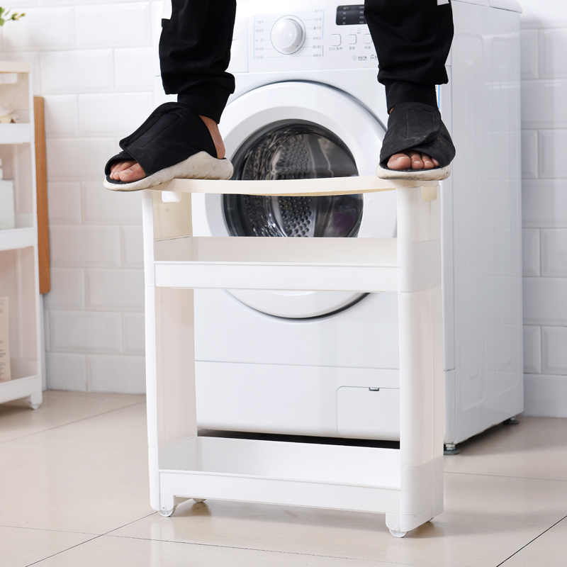 日式夹缝收纳置物架多层落地小推车厨房卧室宿舍冰箱缝隙超窄柜架