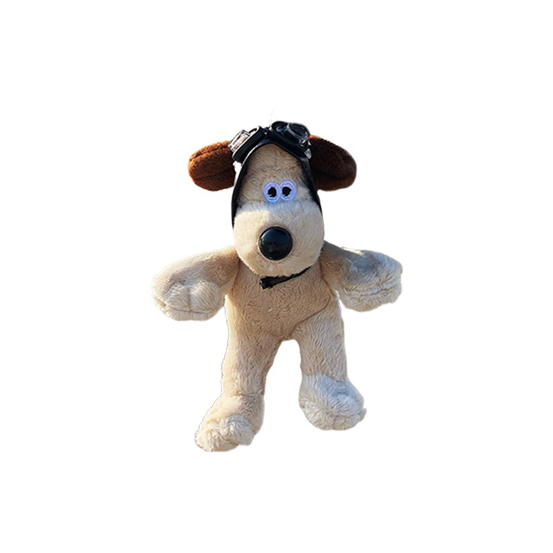 飞行员掌门狗摩托车尾灯装饰品挂件趴趴玩偶公仔机车小配件可爱