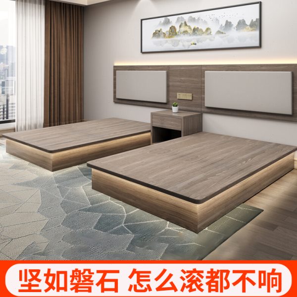 酒店家具标间全套宾馆专用床双人旅馆大床式公寓民宿客房定制