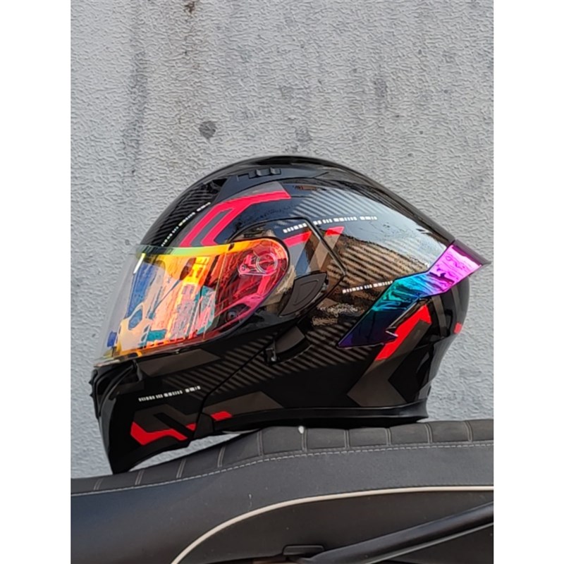 Gsb摩托车头盔男子全覆盖双镜头开放式头盔四季旅行拉力赛头盔3C