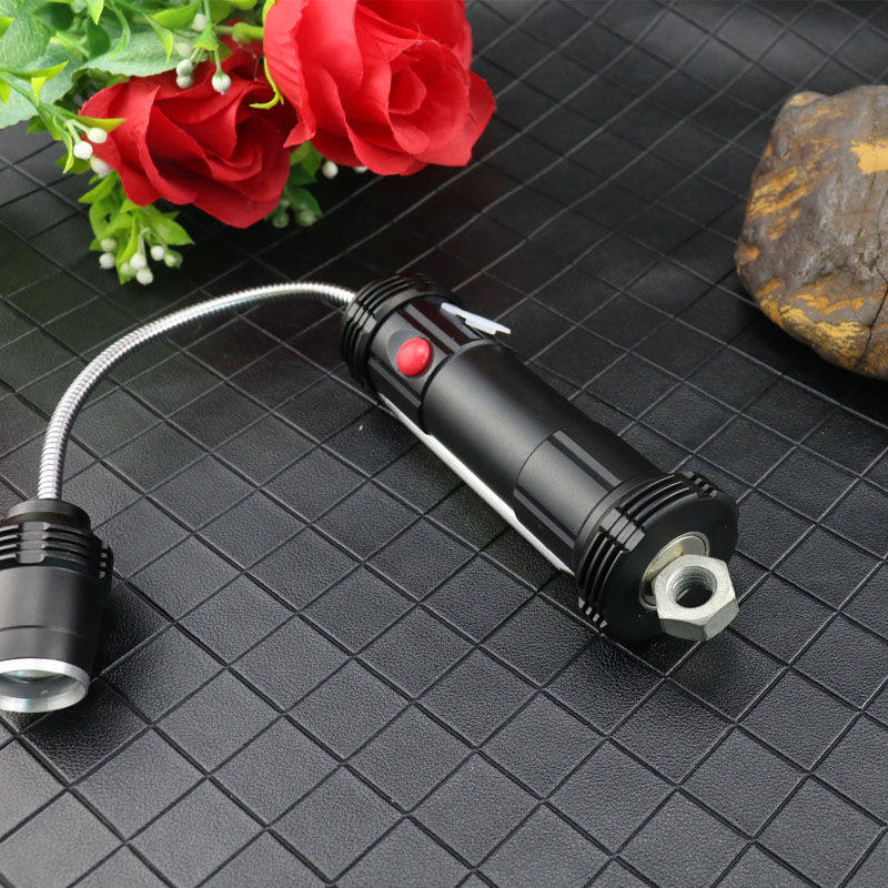 COB软管检修灯带磁铁L维修工作照明USB充电变焦手电筒强光远射黑