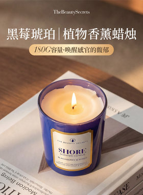 TBS香薰蜡烛家用室内助眠熏香小众高级香氛黑莓琥珀持久留香礼物