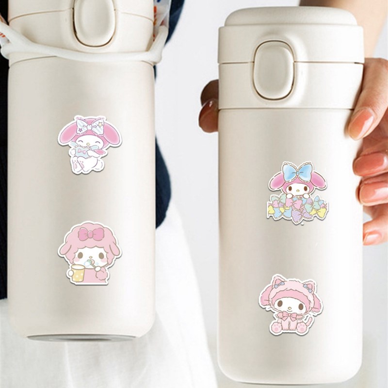 50个新旋律卡通贴纸粉红女孩奖励玩具装饰笔记本头盔背景墙手帐水