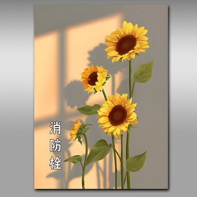 消防栓贴纸消火栓使用方法标识贴画遮挡装饰消防箱电箱贴墙贴y224