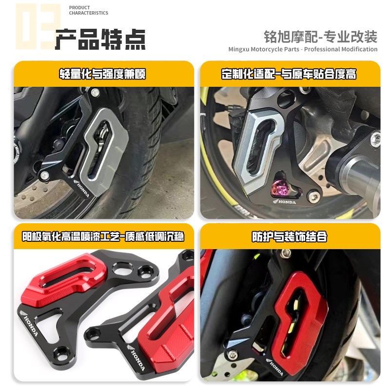 适用本田NS150GX NWG150改装前后碟刹泵防护罩 刹车泵卡钳保护盖