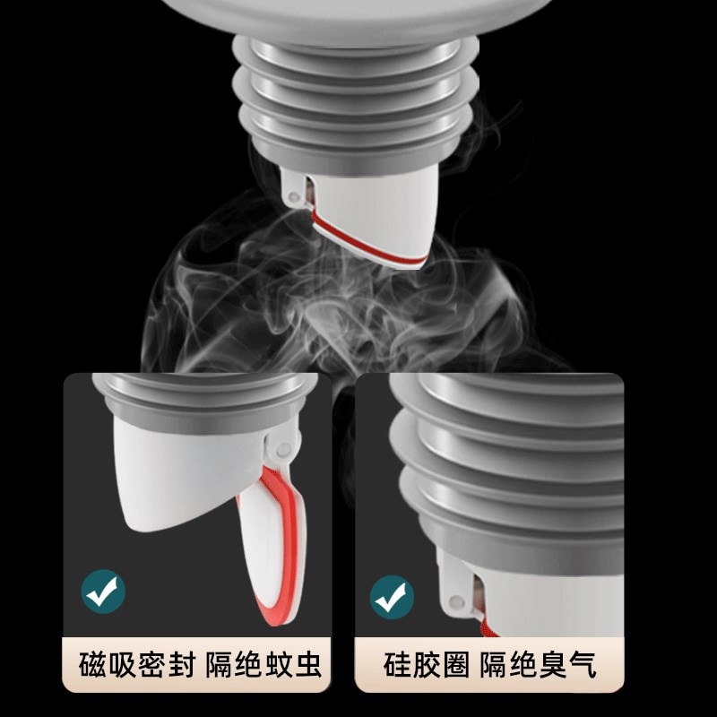 茶盘排水管地漏接头防返臭神器茶几茶桌废水软管配件下水pvc管道