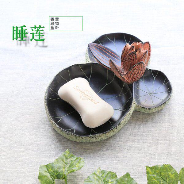 新中式创意浴室卫生间用品置物架手工装饰品摆件艺术肥皂香皂盒子