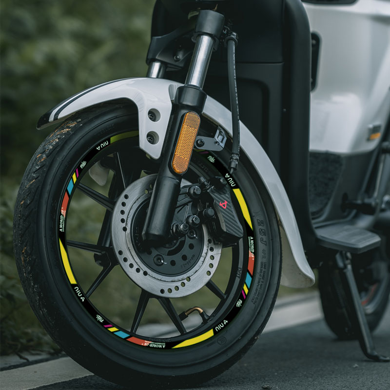 反光小牛电动车改装轮毂贴纸N1S/U1CS/M1+/MQi2轮胎钢圈贴花防水