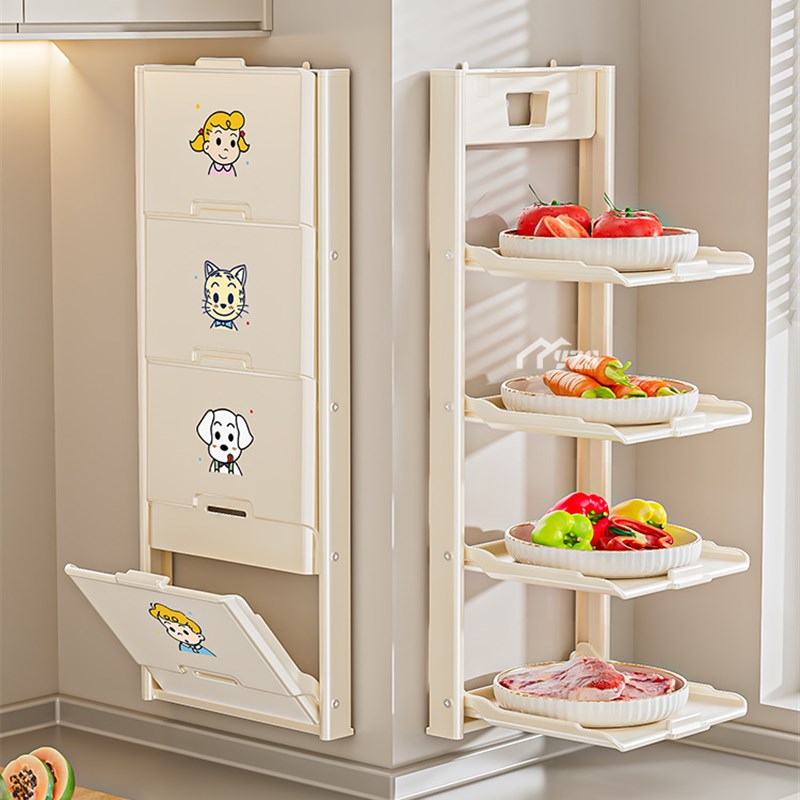 新款吸盘备菜置物架厨房家用多功能菜架壁挂式配菜盘折叠收纳神器