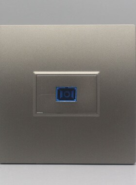 深灰色86型一位SC光纤面板电脑光纤宽带模块法兰盘光纤线墙壁插座