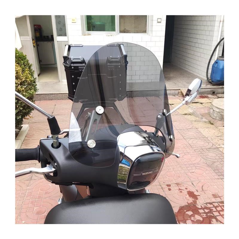 适用于铃木US125风挡改装配件挡风罩踏板摩托车挡雨板前挡风玻璃