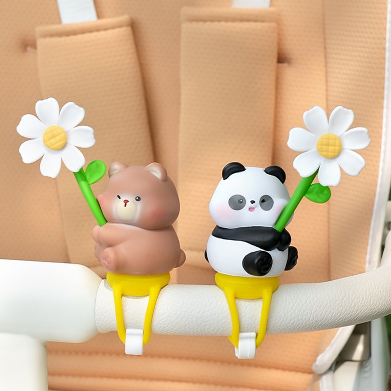 熊猫婴儿车小风车玩具遛娃神器手推车挂件儿童手推车装饰摆饰旋转