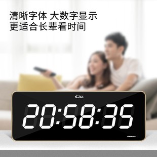 电子时钟挂钟 万年历家用电子钟表挂墙时钟2158 客厅创意led数码