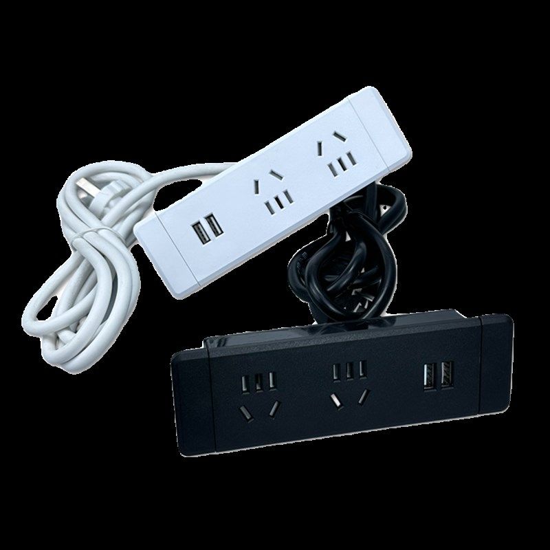 嵌入式桌面插座办公桌家具USB橱柜子端子接线板暗装内嵌隐形排插