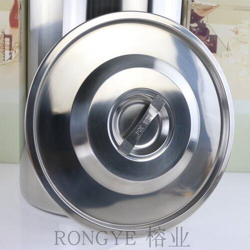 加厚304不锈钢汤桶汤锅盖内径20/25cm30/35/40cm凹凸平面盖单独盖