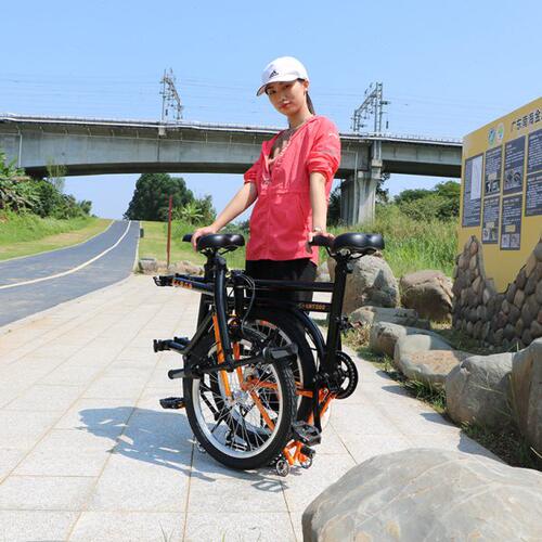 四折叠可推行变速父子母子情侣两人骑观光三人双人家庭亲子自行车