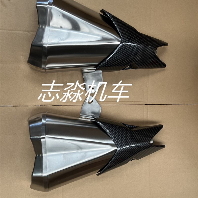 Z1000枭风N19摩托车跑车战隼川崎小忍者不锈钢350双缸水冷排气管