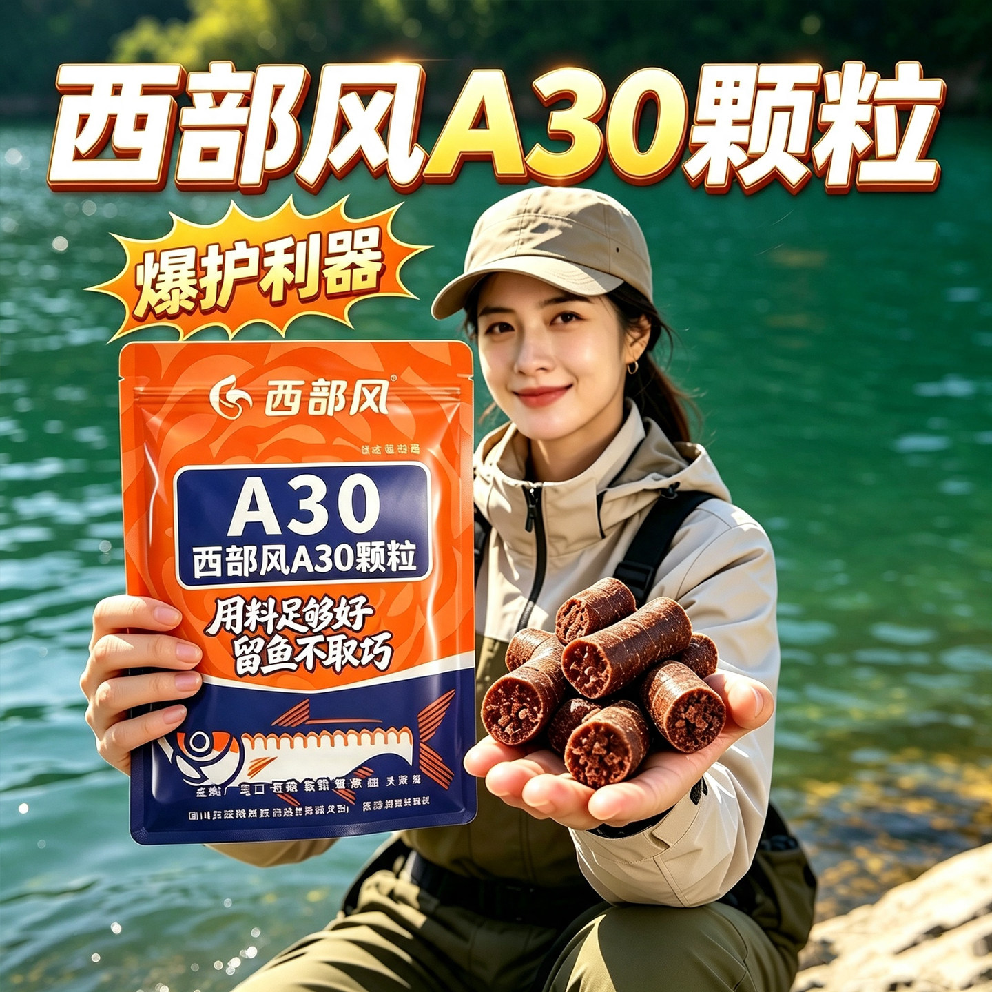 西部风A30大颗粒打窝料野钓大物