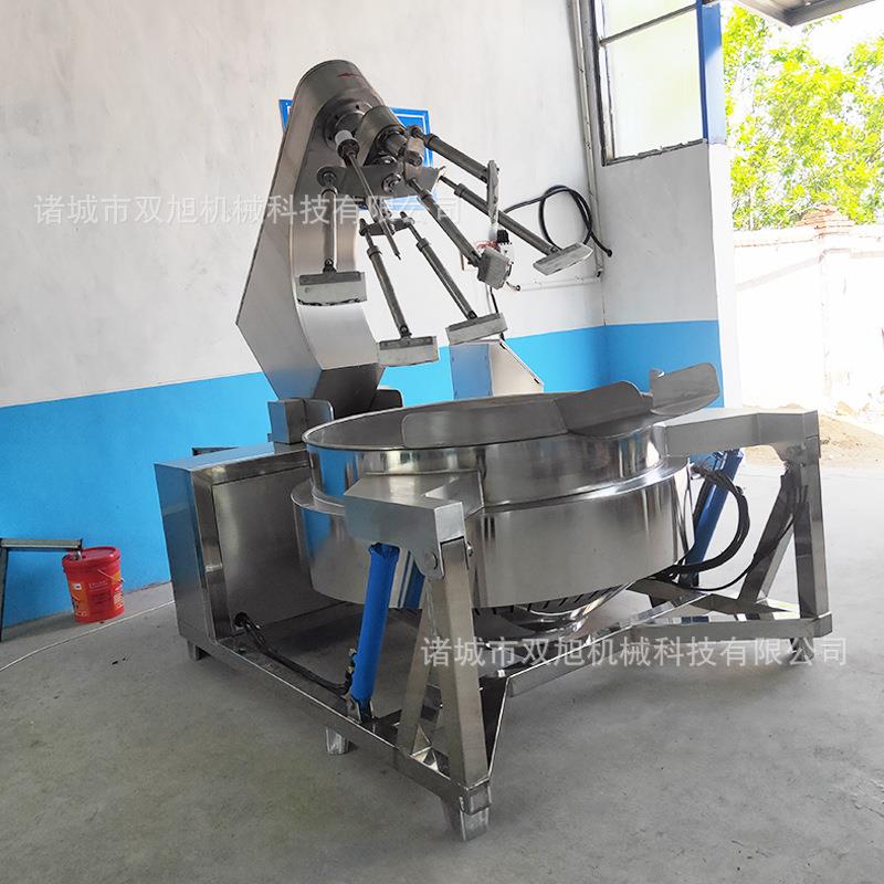 火锅底料料炒料机学校食堂炒菜设备全自动多爪多头行星搅拌炒锅