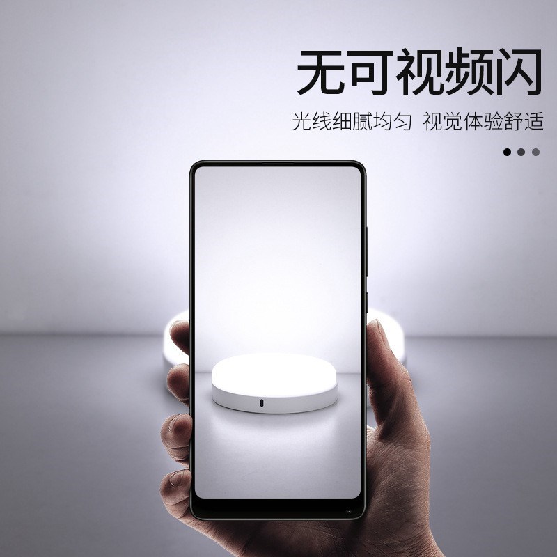 明装筒灯无边框大发光面板灯天花灯柔光吸顶Q灯圆形简约平板灯