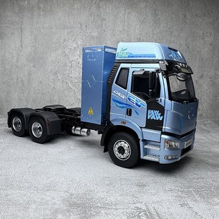 原厂1:24车模解放J6牵引工程卡车EJ6P新能源拖头合金汽车模型蓝途
