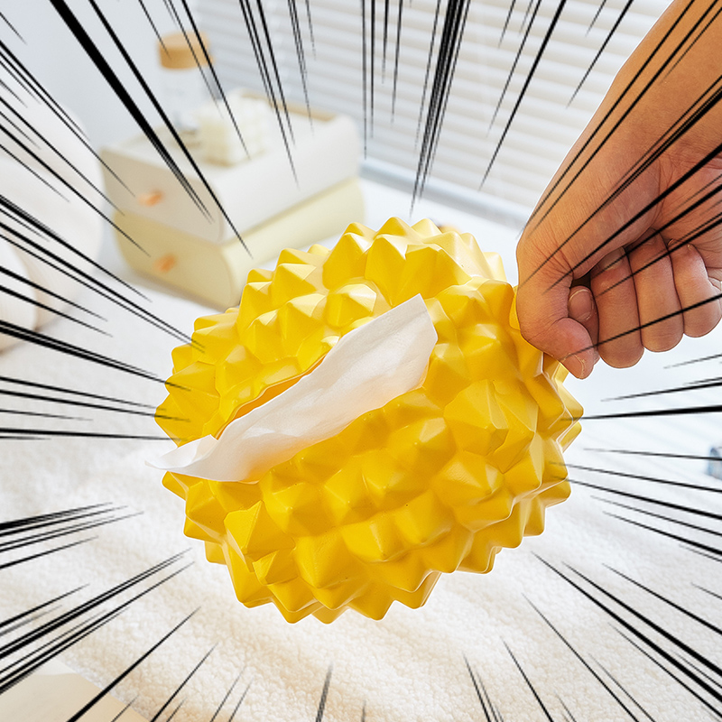 榴莲纸巾盒d创意家居客厅茶几桌面餐巾纸收纳盒搞怪卫生纸盒软装