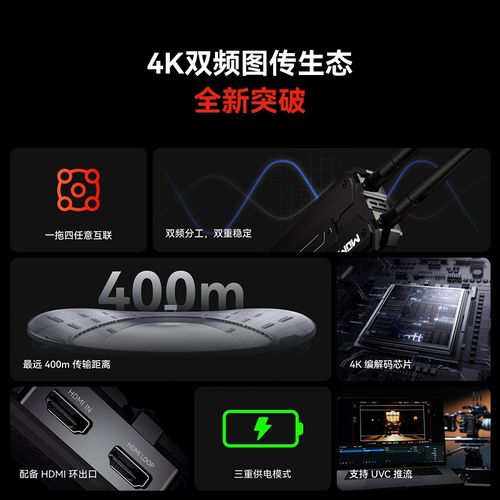 MOMA猛玛极影无线图传4K双频B一拖四猛犸实时监控远距离传输设备