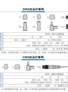 亚德客型感应磁性开关DMSG/DM/DMS/DM-2W/020Q/030/050传感器