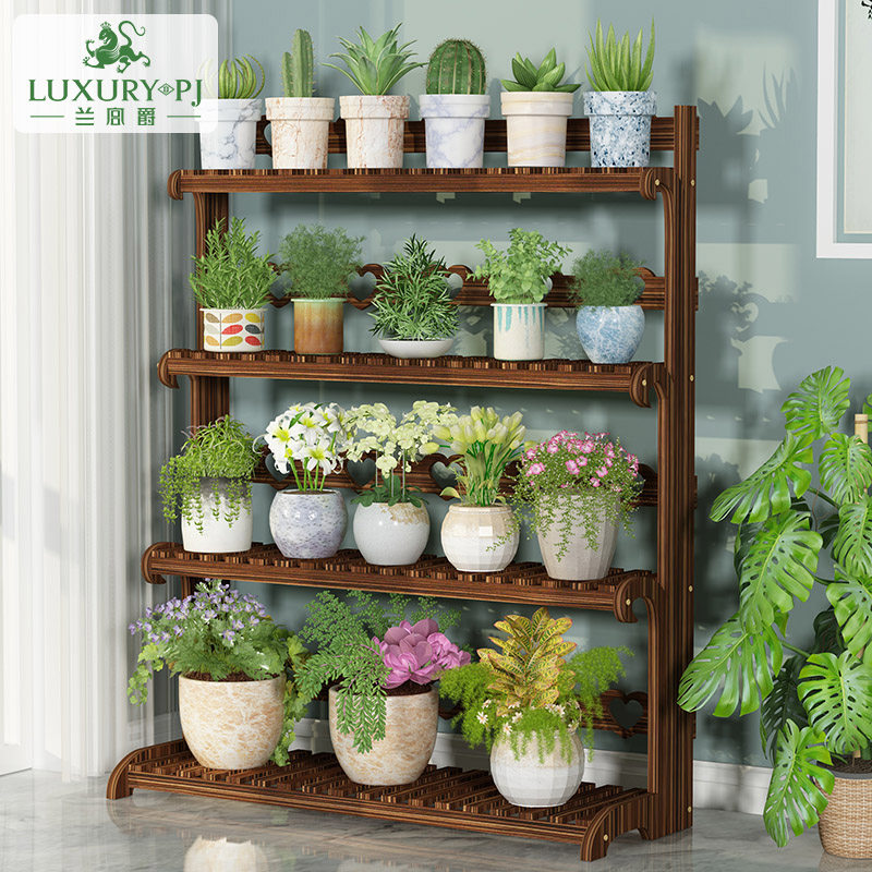 白色花架子客g厅落地式创意多层多肉花架室内阳台置物架绿萝花盆