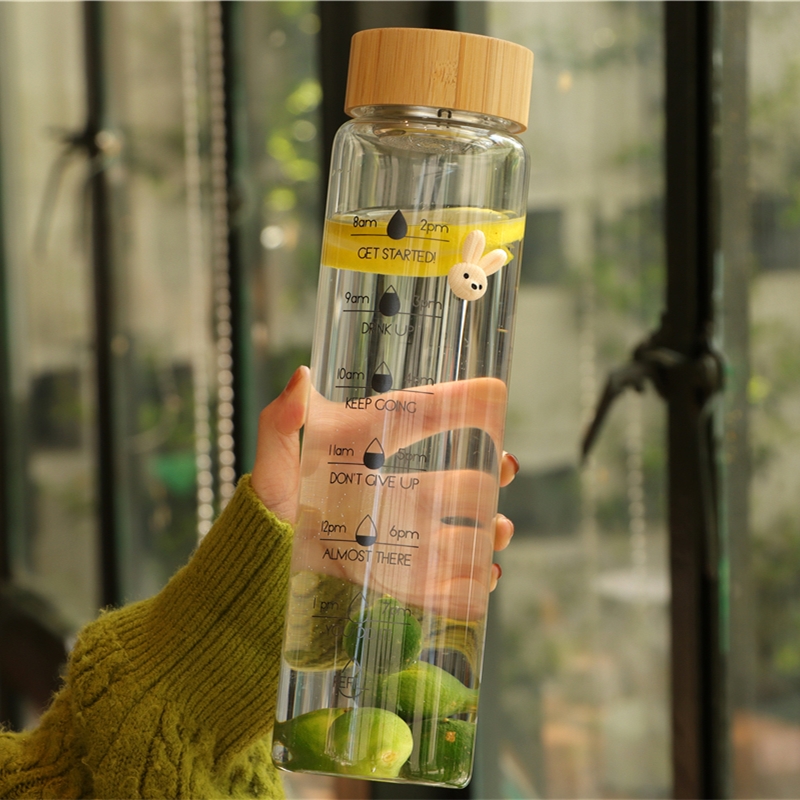 1000ml泡茶玻璃杯男士带茶隔水D杯夏季女生便携透明大容量车载杯