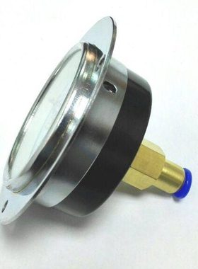 直径60mm 压力2kg 30psi 轴向带边压力表 背后接外径6mm气管