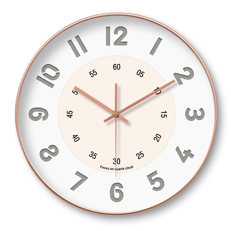 免打孔北欧轻奢静音挂钟客厅家用墙面装饰品时尚新款Y网红石英钟