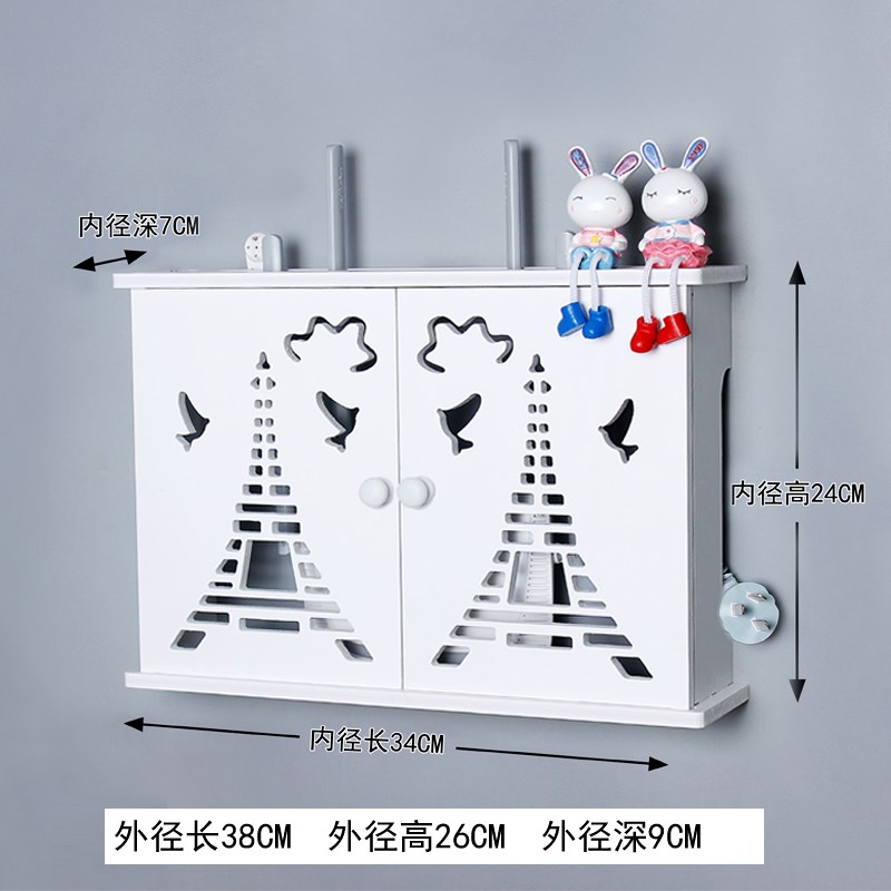 集线箱表盒无线路由器收纳盒架子。网线盒K子墙上安装箱子角落wla