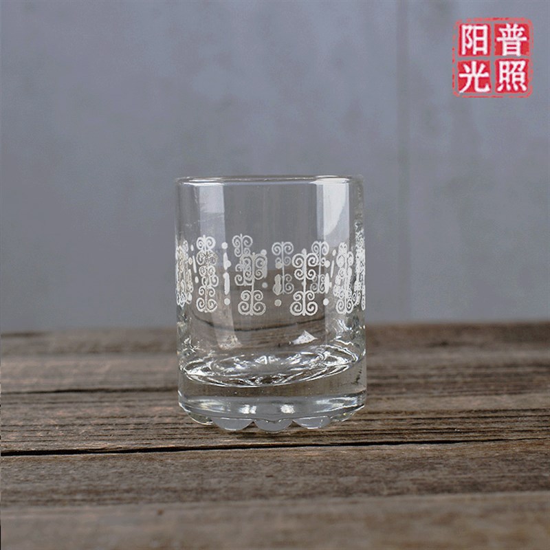 80年代b90年代天津上海 印花怀旧老物件茶杯啤酒杯水杯杯子 玻璃