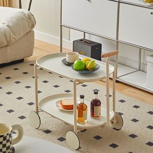 网红移动茶几创意小推车客厅沙发奶油简约置物架小户型北欧休闲