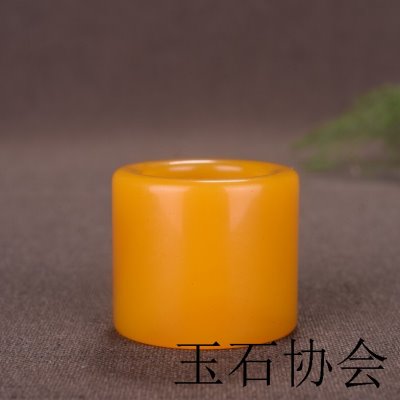 云南黄龙玉扳指新疆金丝玉指环戈壁玉石戒指黄蜡石手戒鸡油黄玉戒
