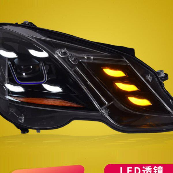 专用于奔驰E级W212大灯总成10-15款改装LED日行灯LED透镜大灯总成