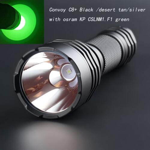 Convoy C8+黑/沙/本色 KP CSLNM1.F1 绿光 5A 10W 带温控