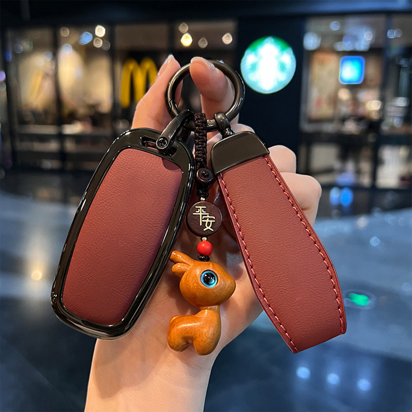 适用于奥迪A6L钥匙套25款A3L男士Q4etron高级a7l扣Q7 A7 A8 Q8 Q6