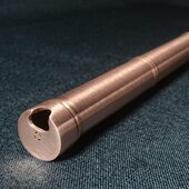 F调定制音准G调专业铜箫 竹节款 紫铜箫封口加厚金属 八孔长萧演奏