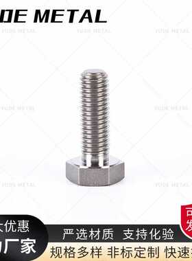 904L 254Mo C276 外六角螺丝 304 316不锈钢高强度螺丝 316钛