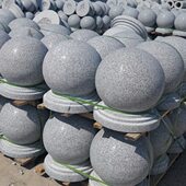 路障石头阻车石球石墩子圆球广场户外公园阻车石球道路石挡路石球