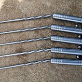 昆明市小板桥扎钩钢筋钩前后6道防滑槽高硬手柄7.4螺纹桩芯钢扎勾