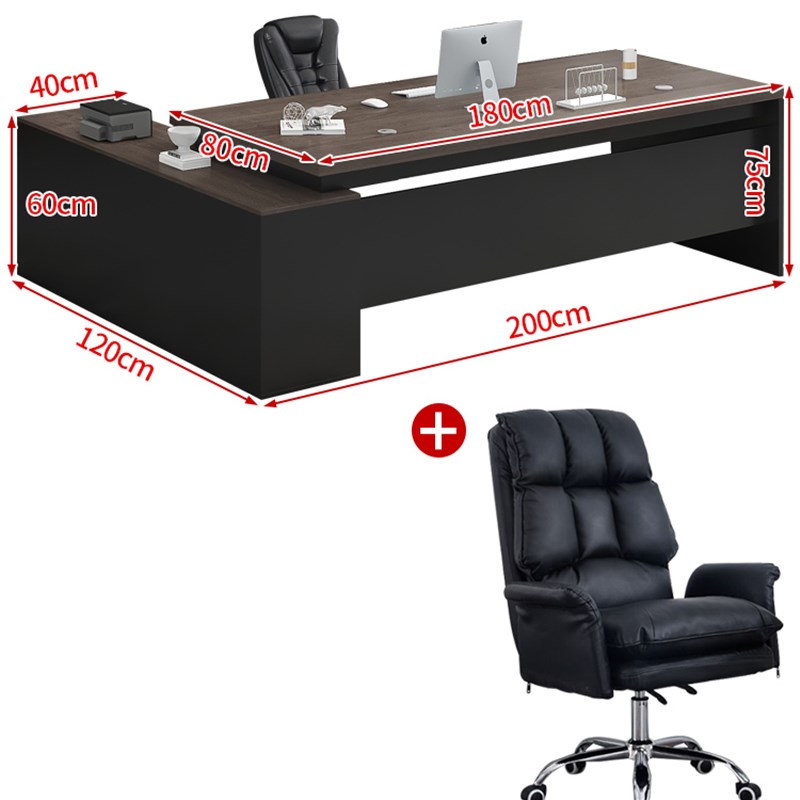 办公桌简约现代总裁主管经v理桌子办公室家具桌椅组合大班台老板