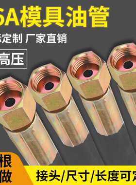 高压胶管注塑机模具油缸抽芯油管M16A平头高压顶针液压油管钢丝